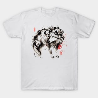 Chinese Style Ink Wolf T-Shirt